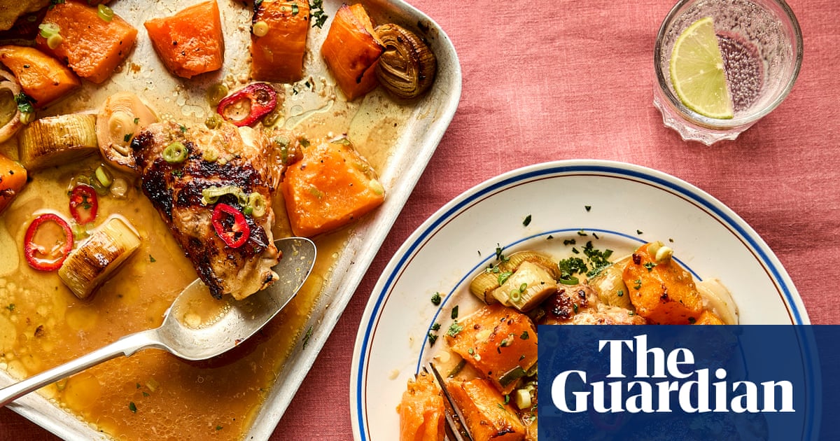 Cook once, eat twice: Rukmini Iyer’s recipe for miso chilli chicken with roasted squash and leeks | Cook once, eat twice
